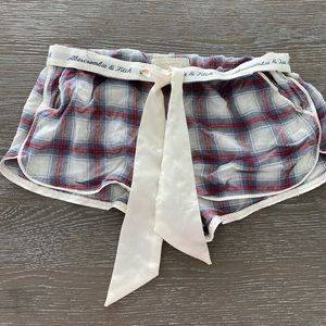 Plaid pajama shorts
